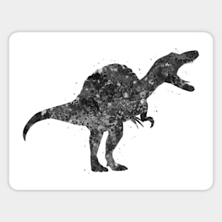 Spinosaurus dinosaur black and white Magnet